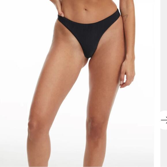 GOOD AMERICAN Ribbed Better Cheeky Bikini Bottoms NWT in 5(2X) - Picture 1 of 7